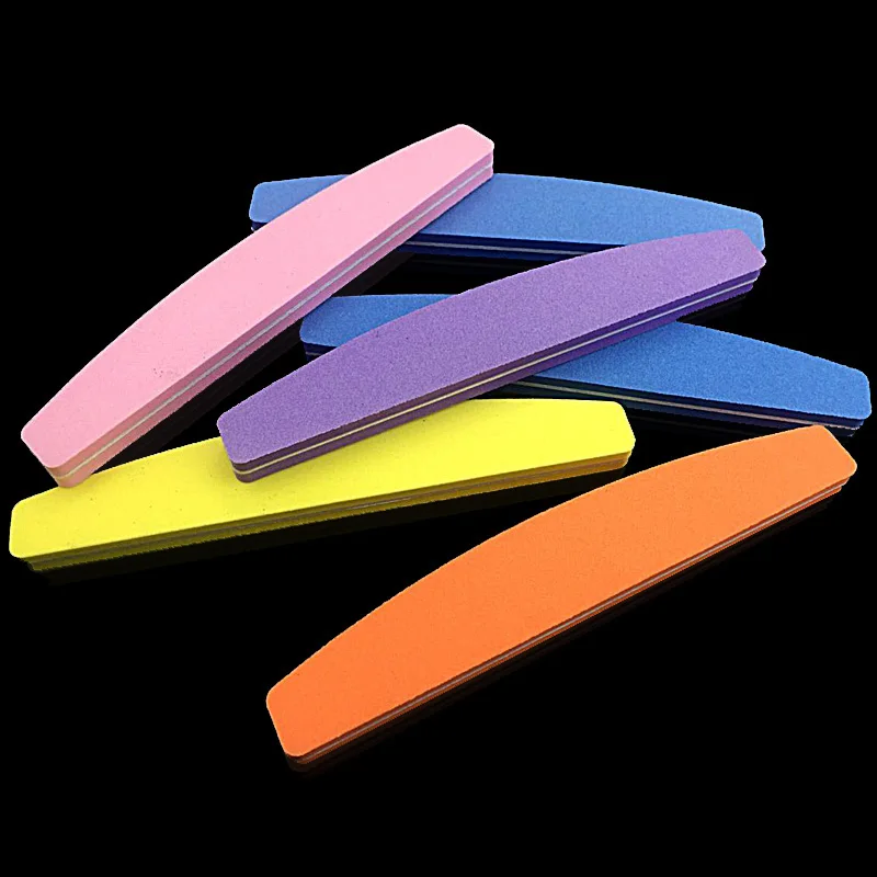 5pcs/lot Nail File Buffer Sponge 100/180 Sanding Washable Nail Polish Blocks For UV Gel Pedicure Manicure Care Tools