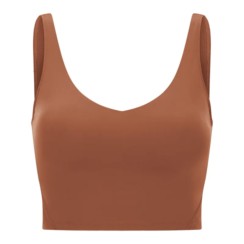 U Back Yoga Align Tank Tops Gym Clothes Women Casual Running Nude Tight Sports Bra Fiess Beautiful Underwear Vest Shirt