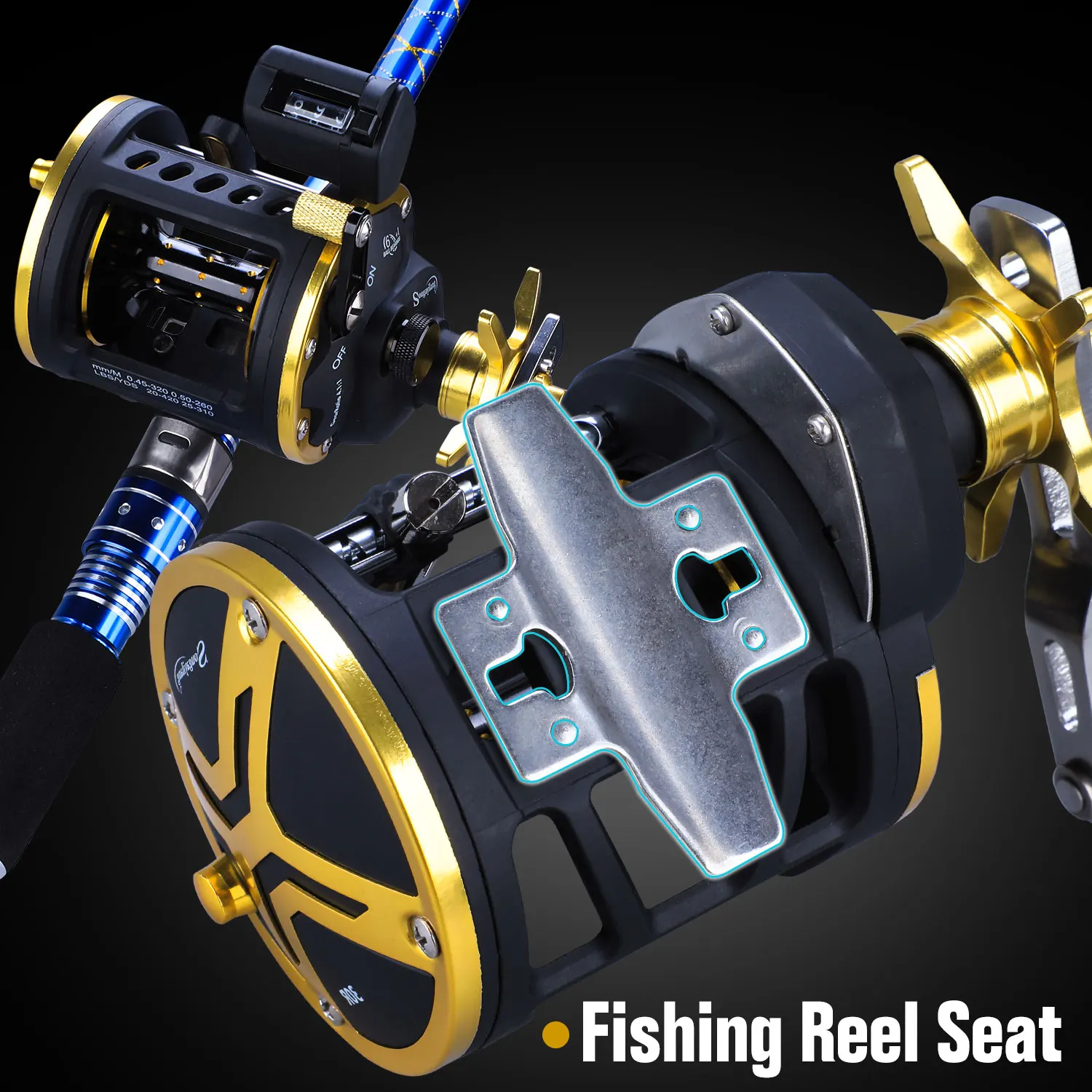 Sougayilang Fishing Reel 3000/4000 Trolling Reel Drum Bait Casting Ree Max Drag 20kg for Saltwater Fishing Tackle