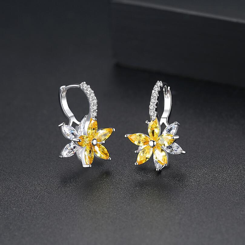 Marquise Cut Zircon Crystal Drop Earrings: Sterg Sier, Jewelry for Women's Party and Wedding