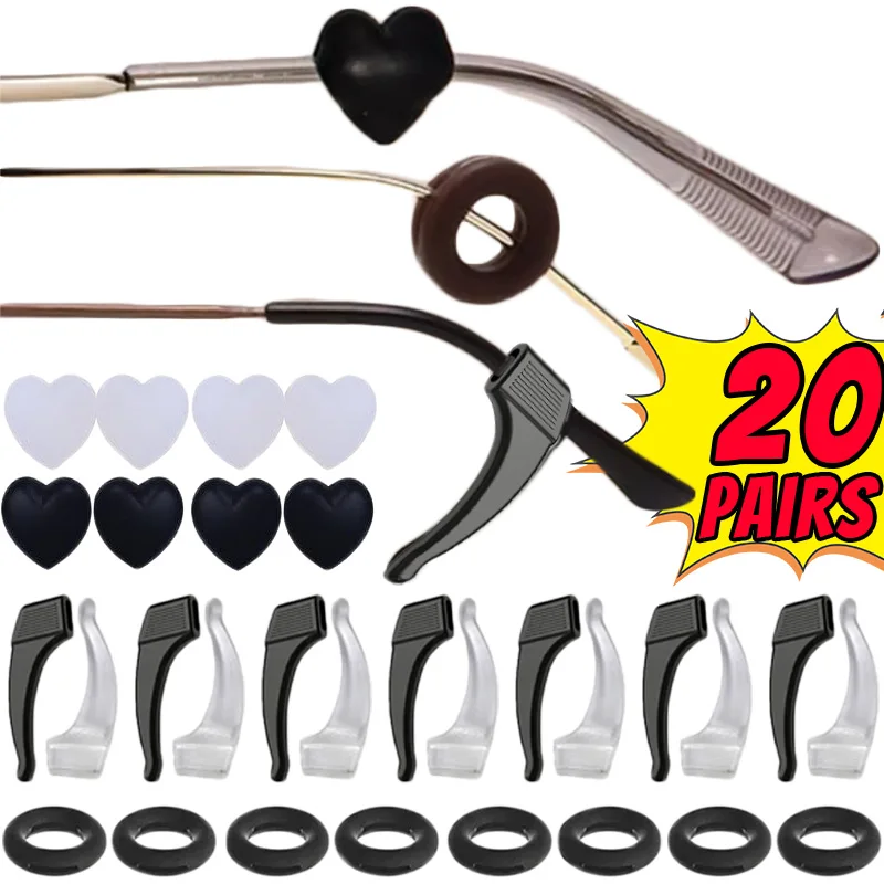Anti-slip Silicone Ear Grip Glasses Eyeglasses Leg Ear Hook Stopper Bracket Fastener Accessories Temple Tip Eyewear Holder