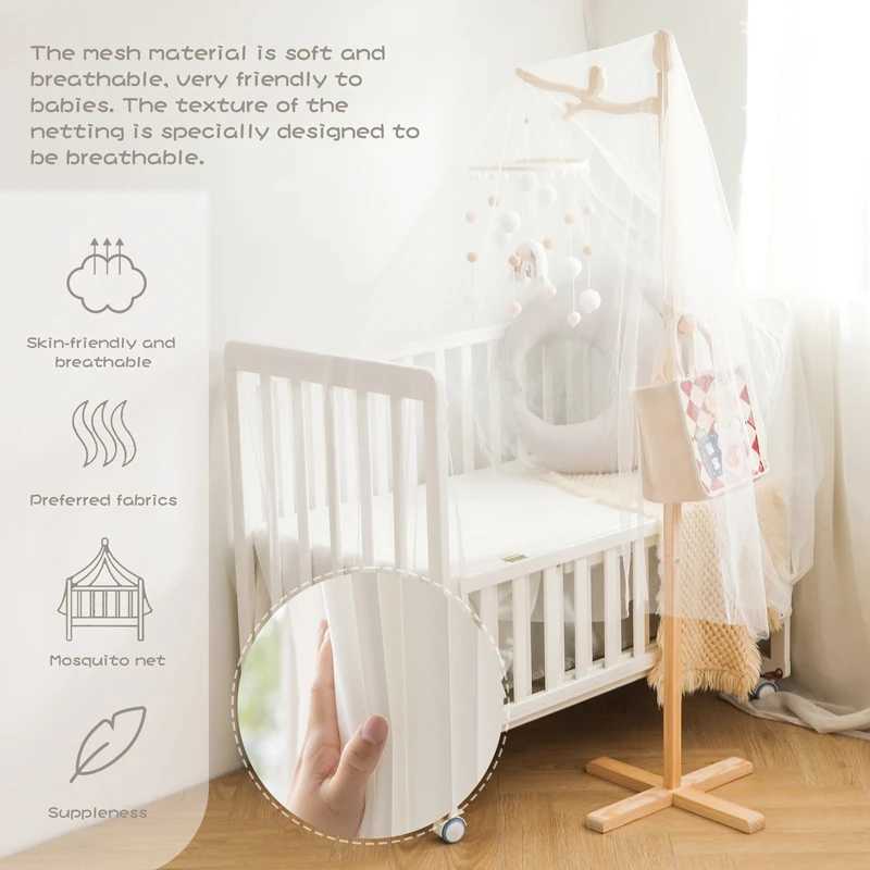 Mobiles# Baby Wooden Birds Landing Bed Bell Bracket Rattle Toy Crib Bed Bell Mobile Hanger Baby Crib Bed Bell Toy Bracket Infant Crib Toy Q240525
