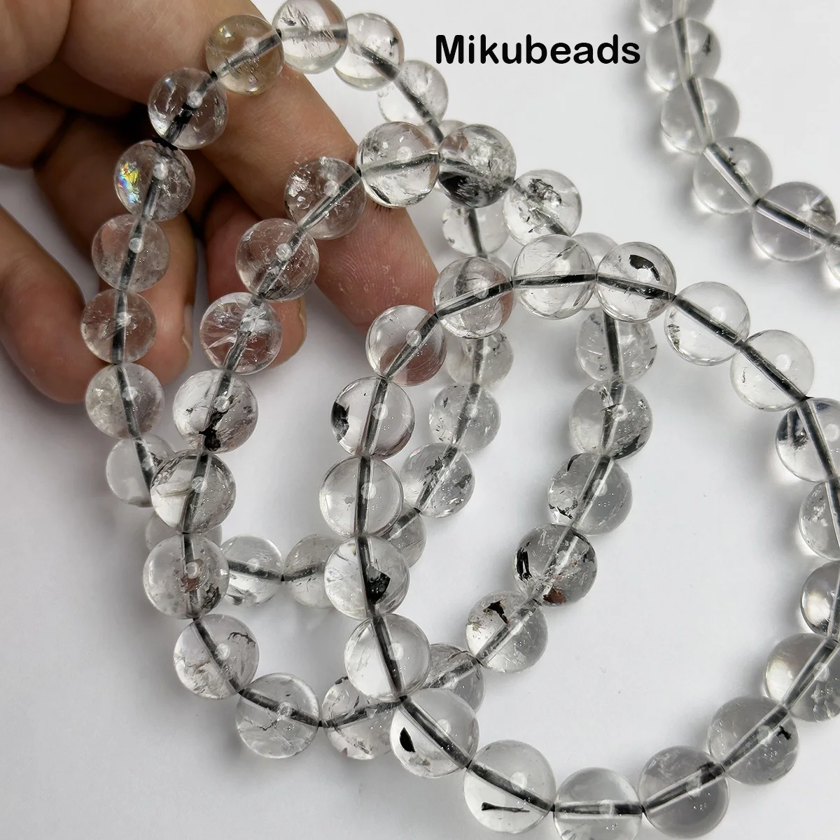 Wholesale Natural 7mm 8mm 9mm Herkimer Diamond Energy Quartz Smooth Round Loose Beads For Making Jewelry DIY Necklace Bracelet
