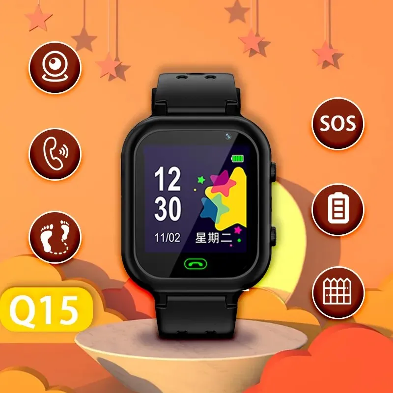 Q15 Kids Smart 2G Call Phone Watch Waterproof Mother Children GPS Monitor Boy Girls SOS Child Sports Digital Watches Tracker