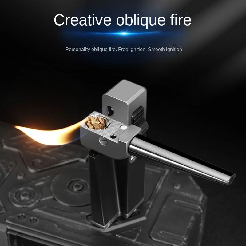 2023 New Zhongbang Multi-purpose Gas Lighter Inflatable Metal Personality Creative Bucket Light Folding