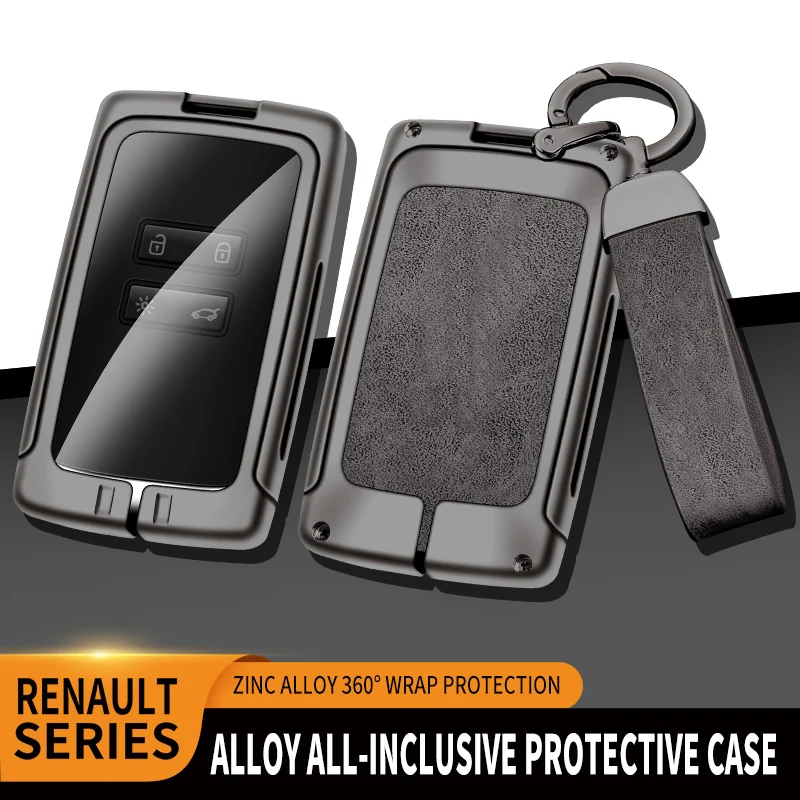 Zinc Alloy Leather Car Key Cover For Renault Koleos Kadjar Captur Megane Talisman Espace Clio Zoe Scenic 4 Arkana Dacia Sandero