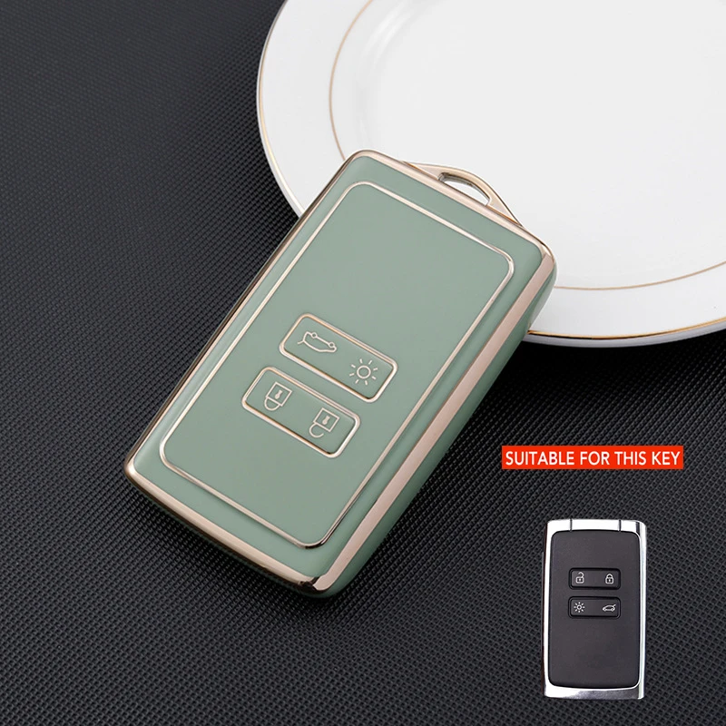 NEW TPU Car Key Case Full Cover for Renault Koleos Kadjar Megane Talisman Captur Espace Clio 2016-2023 Dacia Duster 2023 4Button