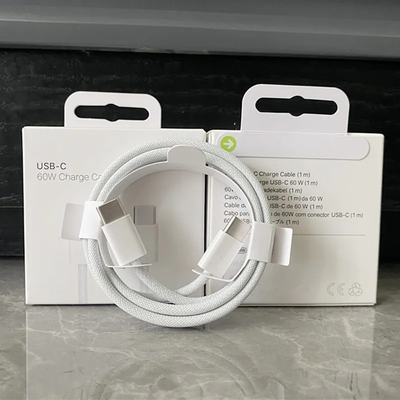 60W PD USB C charge Cable type c charger for iPhone 15 Pro max plus MacBook Fast Charging Cables For Samsung Xiaomi Huawei With retail package