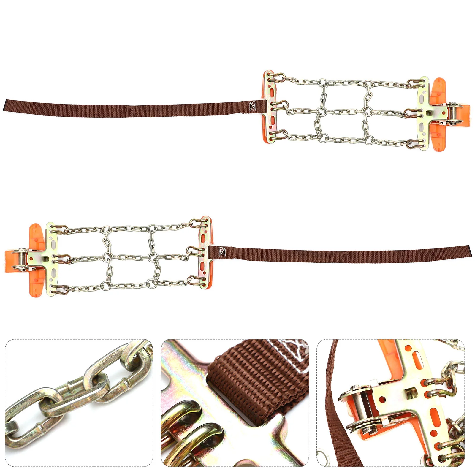 2pcs Car Tyre Snow Chains Snow Roadway Safety Anti-skid Chains Safety Tire Chain
