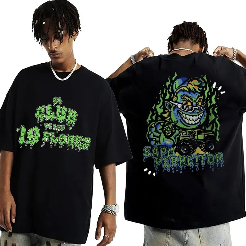Ferxxo No Le Temas A La Oscuridad Merch Tshirt Male High Quality Cool Casual TShirts for Men 100% Cotton Oversized T Shirt Y2K 240508