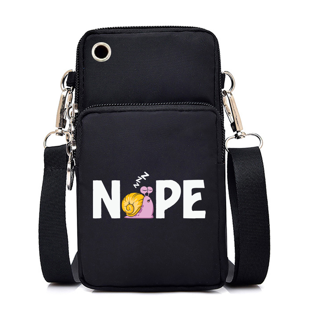 Cats Not Today Print Purses and Handbags Female Mini Mobile Phone Bag Animal Zipper Crossbody Bag Wrist Bag Women Shoulder Bags