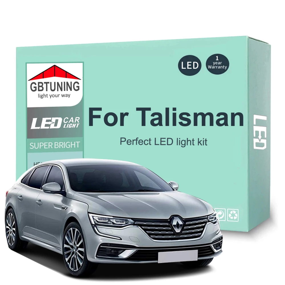 14Pcs Canbus LED Interior Light Bulb Kit For Renault Talisman 2016 2017 2018 2019 2020 2021 2022 Car Indoor Reading Trunk Lamp