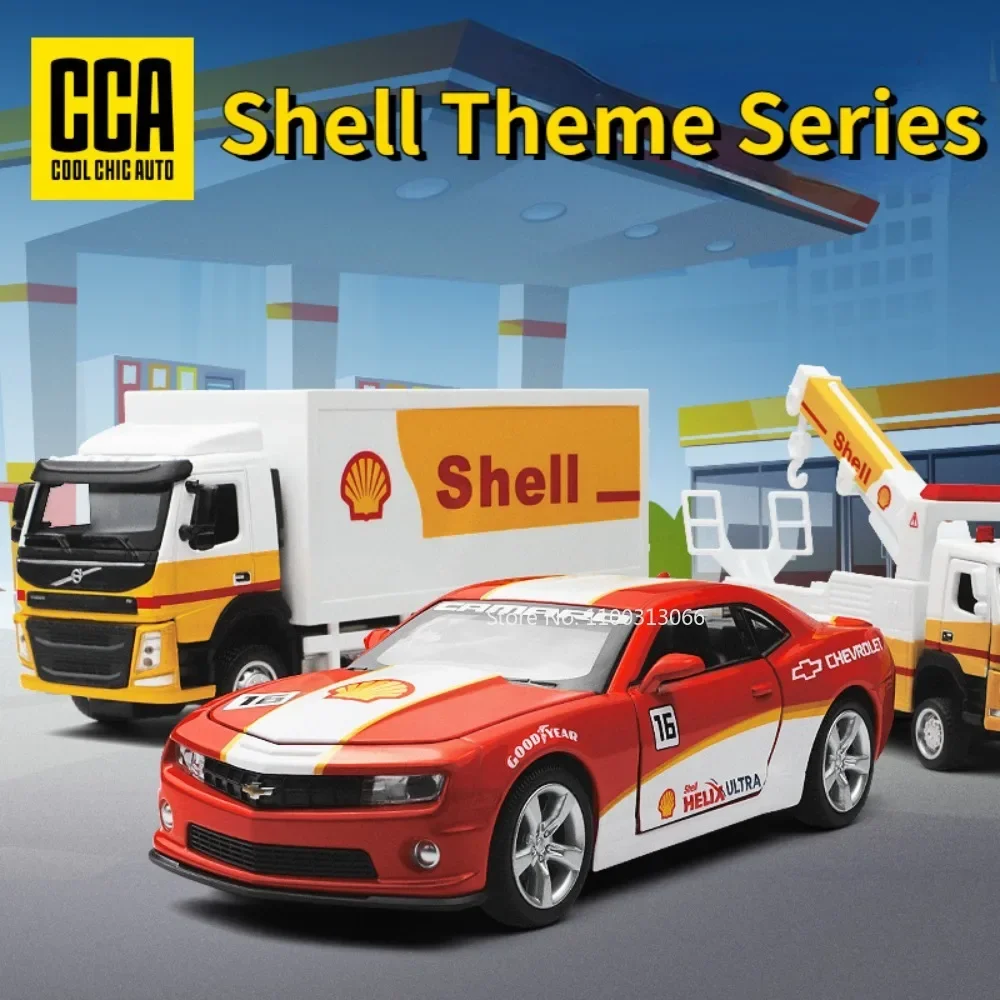 VOLVO Oil Tanker Truck Trailer Alloy Car Model Shell Theme Series Engineering Vehicles Sound Light Model Truck for Boy Toy