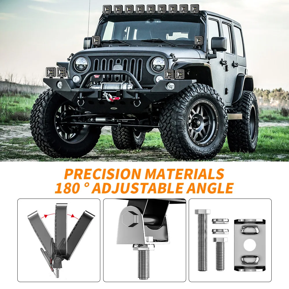 Car LED Work Light Combo Beam 3030 SMD 87 Watts Super Bright Flood Spot 6500K DC 12-24 Volts Spotlights Truck 4x4 4WD