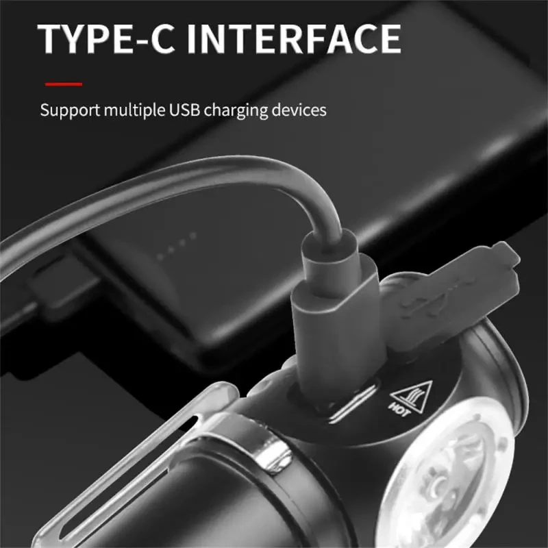 Rechargeable LED Headlamp 1200lm Headlight Reverse Charge Magnetic Tail Work Camp Light Car Garage Mechanic Lamp Flashlight