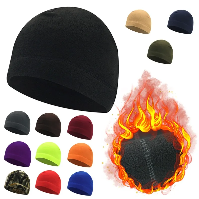2023 New Unisex Windproof Polar Fleece Warm Beanie Hat Cap Male Winter Ski Cycling Cap Hat For Womenkullies Hip Hop Hats