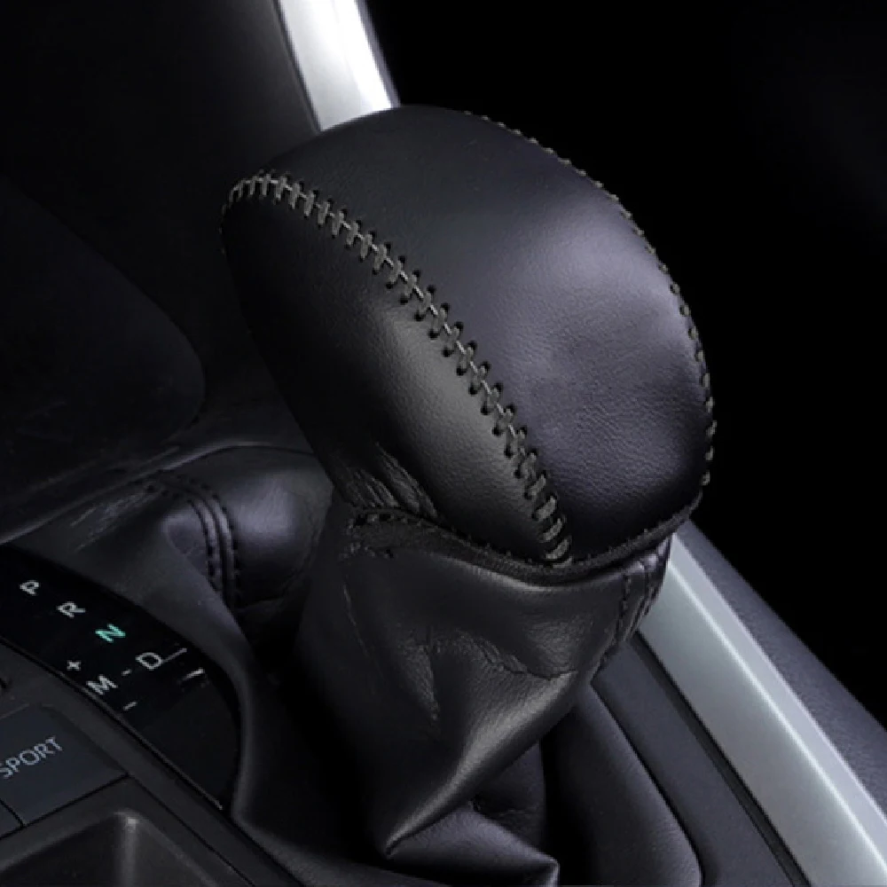 Leather Car Gear Head Shift Knob Cover Gear Shift Collars Fit for Toyota RAV4 RAV 4 XA50 MK5 2019 2020 2021 Accessories