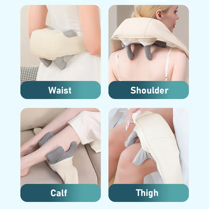 Shiatsu Massage 5D Kneading Shawl Chiropractic Back Massager Neck Shoulder Relax Pain Relief Heating Neck Massageador Massagem