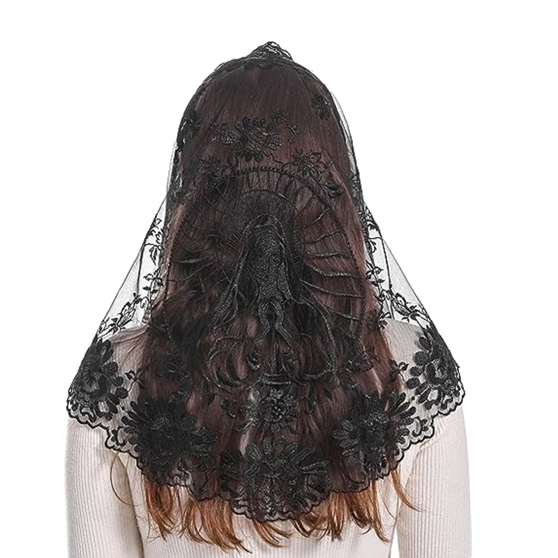 Spanish Style Lace Mantilla Women Head Covering Church Catholic Veil