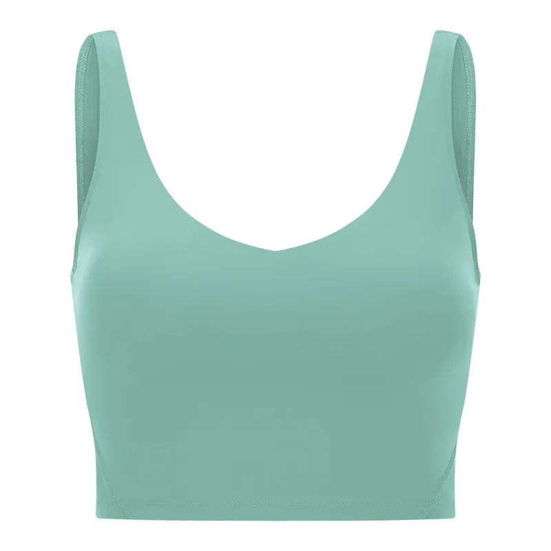 U Back Yoga Align Tank Tops Gym Clothes Women Casual Running Nude Tight Sports Bra Fiess Beautiful Underwear Vest Shirt