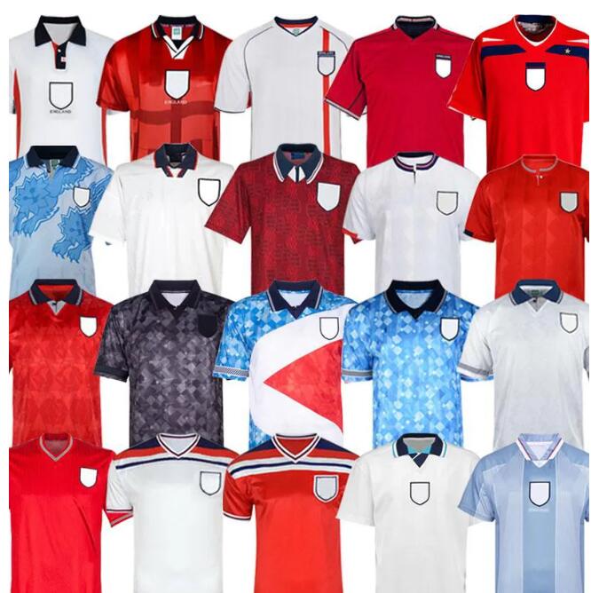 GASCOIGNE SOUTHGATE ENGLANDS Retro Soccer Jerseys 1990 96 Euro SHEARER OWEN 98 Vintage Football shirts ROONEY GERRARD LAMPARD 2000 02 04 06 Classic Football Kit 8888