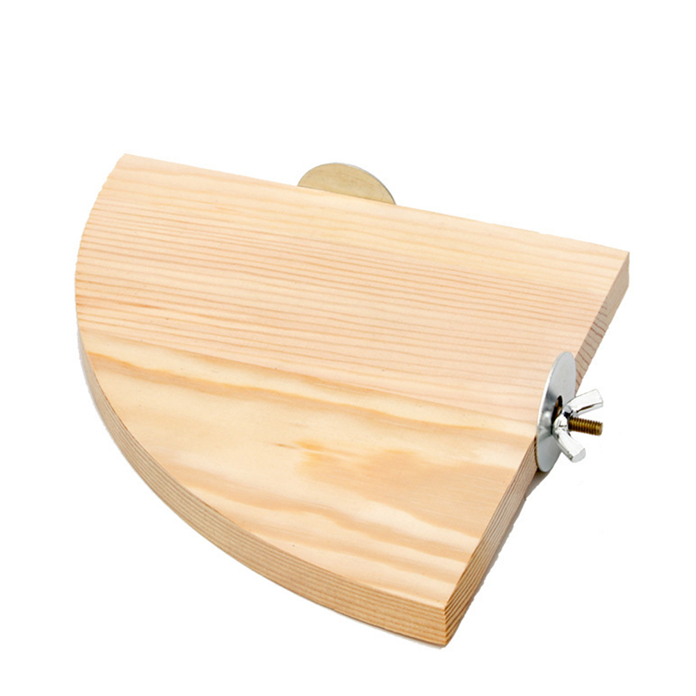 Parrot Bird Wood Perch Stand Platform Rectangle Fan-shaped Shelf Stand Board For Budgie Parakeet Cockatiel Hamster Gerbil Rat