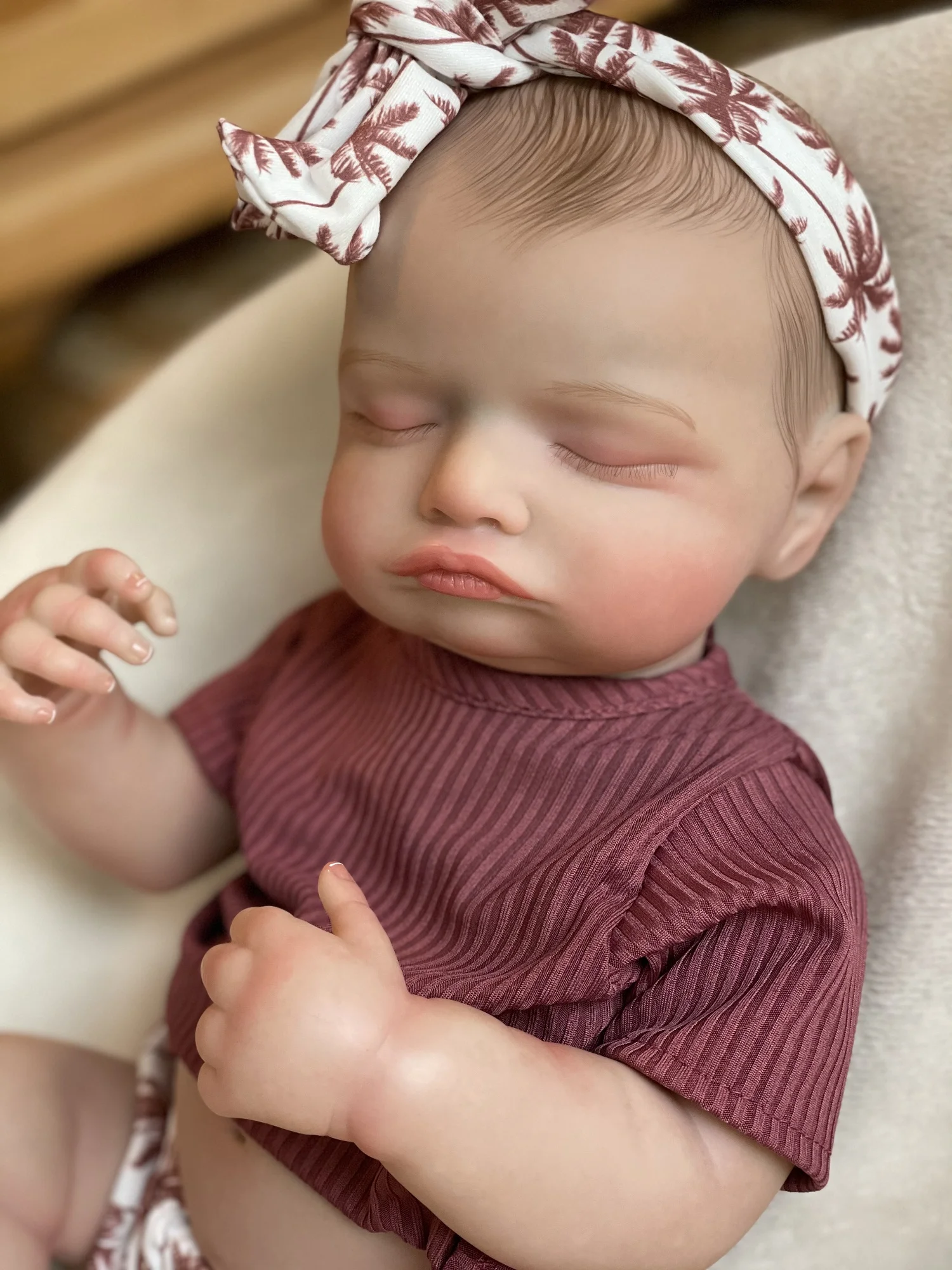 Rosalie Bebe Reborn Girl and Boy 50cm Cuddly Reborn Dolls With Painted Hair Handmade Visible Veins Lifelike Newborn Baby Doll