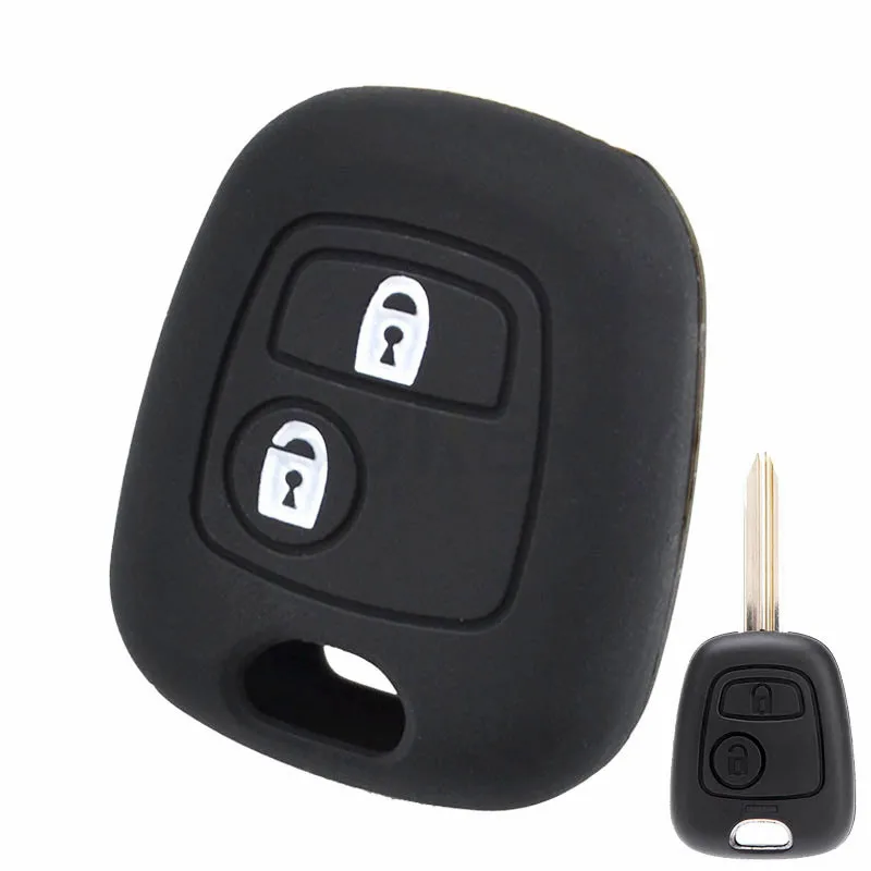 Silicone Key Case For Citroen C1 C2 C3 C4 C5 C6 C8 Picasso Xsara For Peugeot 107 206 308 307 3008 508 5008 Remote Key Fob Cover