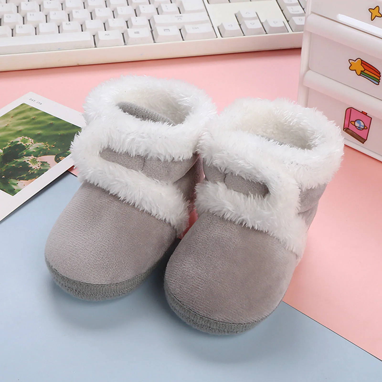 Newborn Toddler Warm Boots Winter First Walkers Baby Girls Boys Shoes Soft Sole Fur Snow Booties 2023 New High Quality Booties