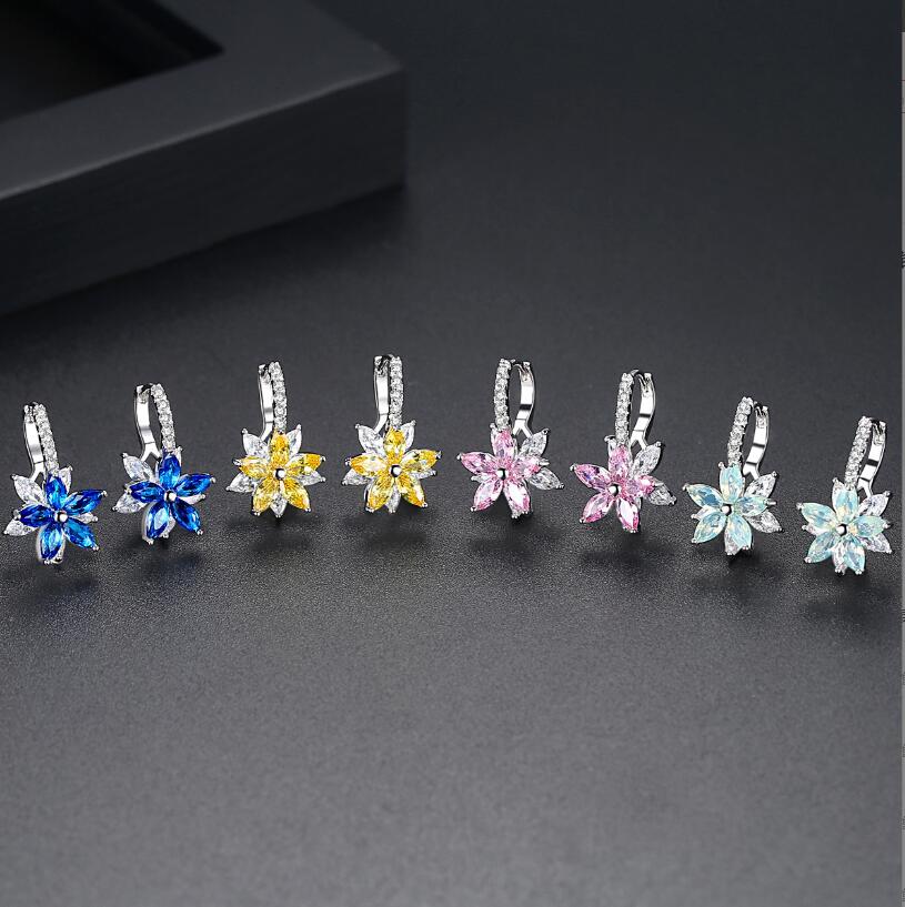 Marquise Cut Zircon Crystal Drop Earrings: Sterg Sier, Jewelry for Women's Party and Wedding