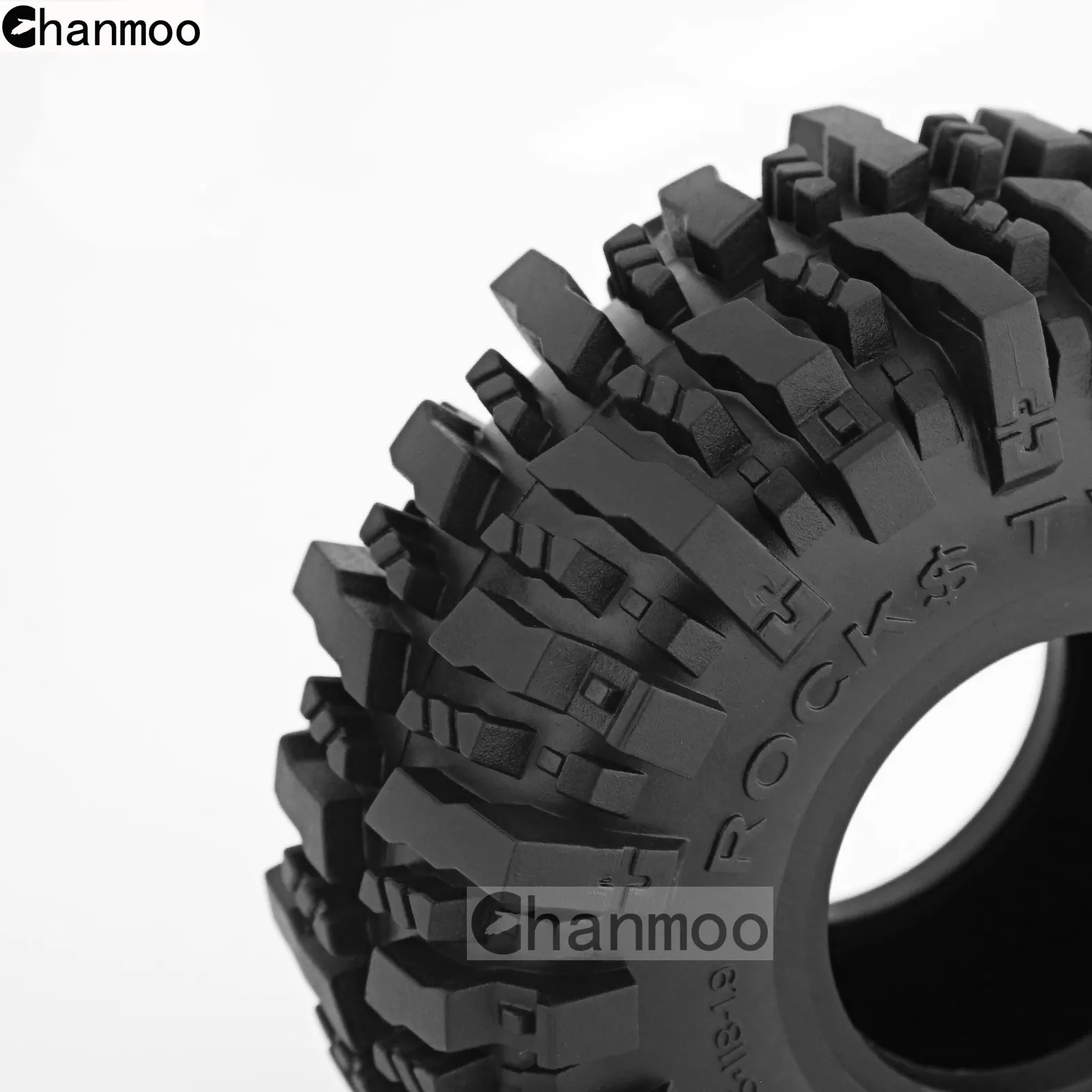 Chanmoo 1.9in Crawler Tires 118mm Wheel Rubber Tyre for 1:10 RC Car Axial Traxxas SCX10 II III TRX4 RC4WD D90 YK4102 Gen8 Redcat