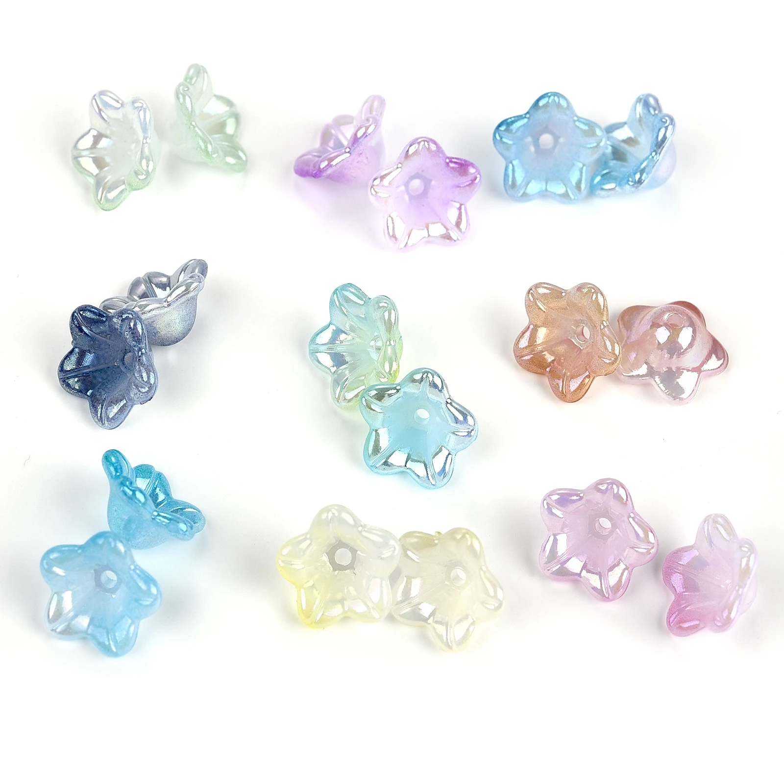 pcs Tulips Flowers Lampwork Beads Glass Flora For Jewelry Making Needlework Bracelet Necklace Craft Supplies 5