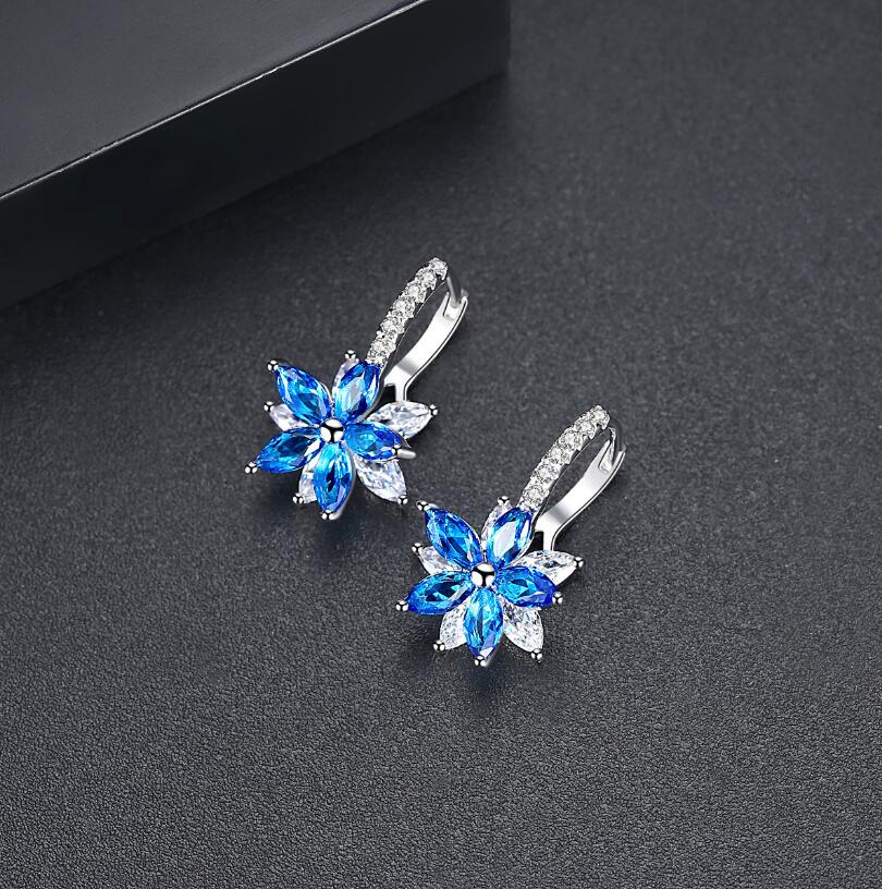 Marquise Cut Zircon Crystal Drop Earrings: Sterg Sier, Jewelry for Women's Party and Wedding