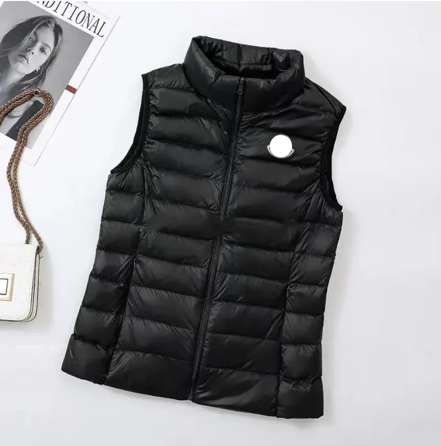 womens down vest jackets French designer brand sleeveless lady vest luxury embroidery badge Outerwear Coats size S/M/L/XL