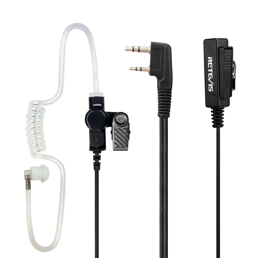 Big Size PTT 2Pin Mic Earpiece Headset For Kenwood H777 RT22 For Baofeng UV5R UV-82 For Quansheng UV K5 K6 Walkie Talkie
