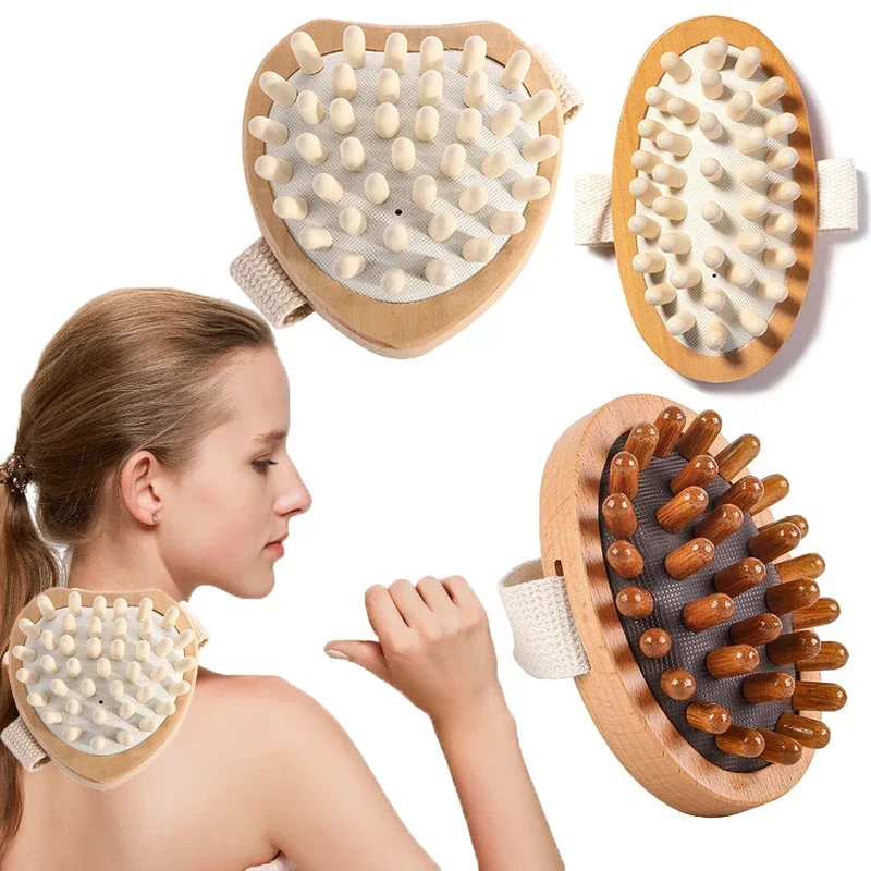 Massage Hair Comb Scalp Massage Brush Dead Skin Remover Body Anti Cellulite Brush Soothing Wooden Essential Oil Spa Air Cushion