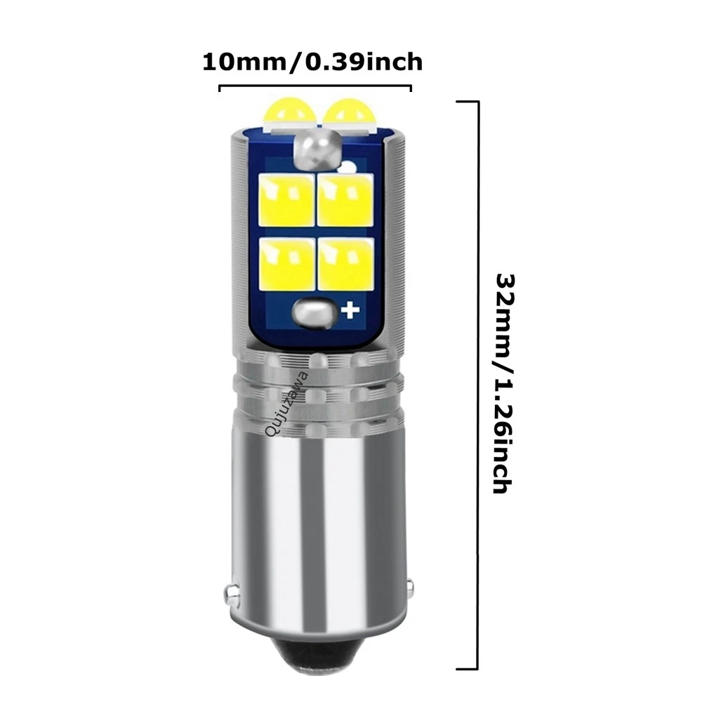 2PCS BA9S LED Bulbs T11 T4W 233 363 Super Bright Auto Interior Reading Dome Lamps Parking Lights Car Goods White Red Yellow Blue