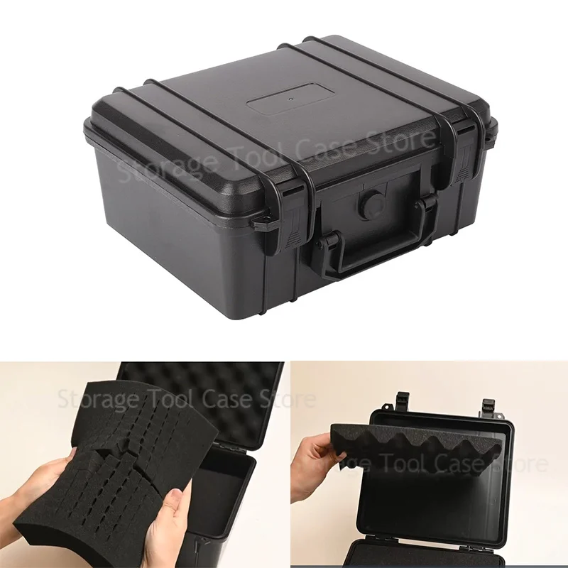 Toolbox Waterproof Hard Case with Sponge Insert Portable Tool Box with Shock- Proof Waterproof Grade IP67 Camera Hard Case