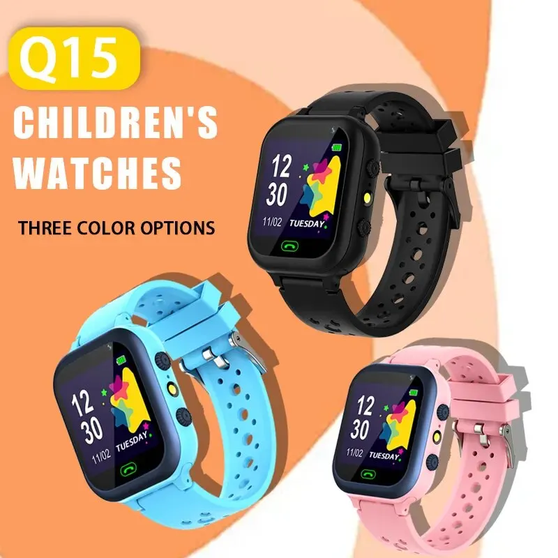 Q15 Kids Smart 2G Call Phone Watch Waterproof Mother Children GPS Monitor Boy Girls SOS Child Sports Digital Watches Tracker