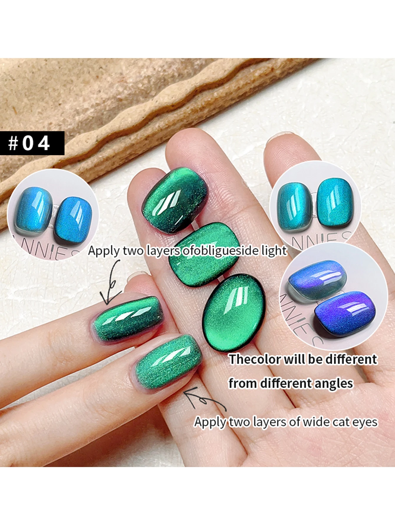 10ml Laser Magnetic Cat Eye Gel Nail Polish Varnish Semi Permanent Removable Glitter UV/LED Magnetic Gel Nail Art