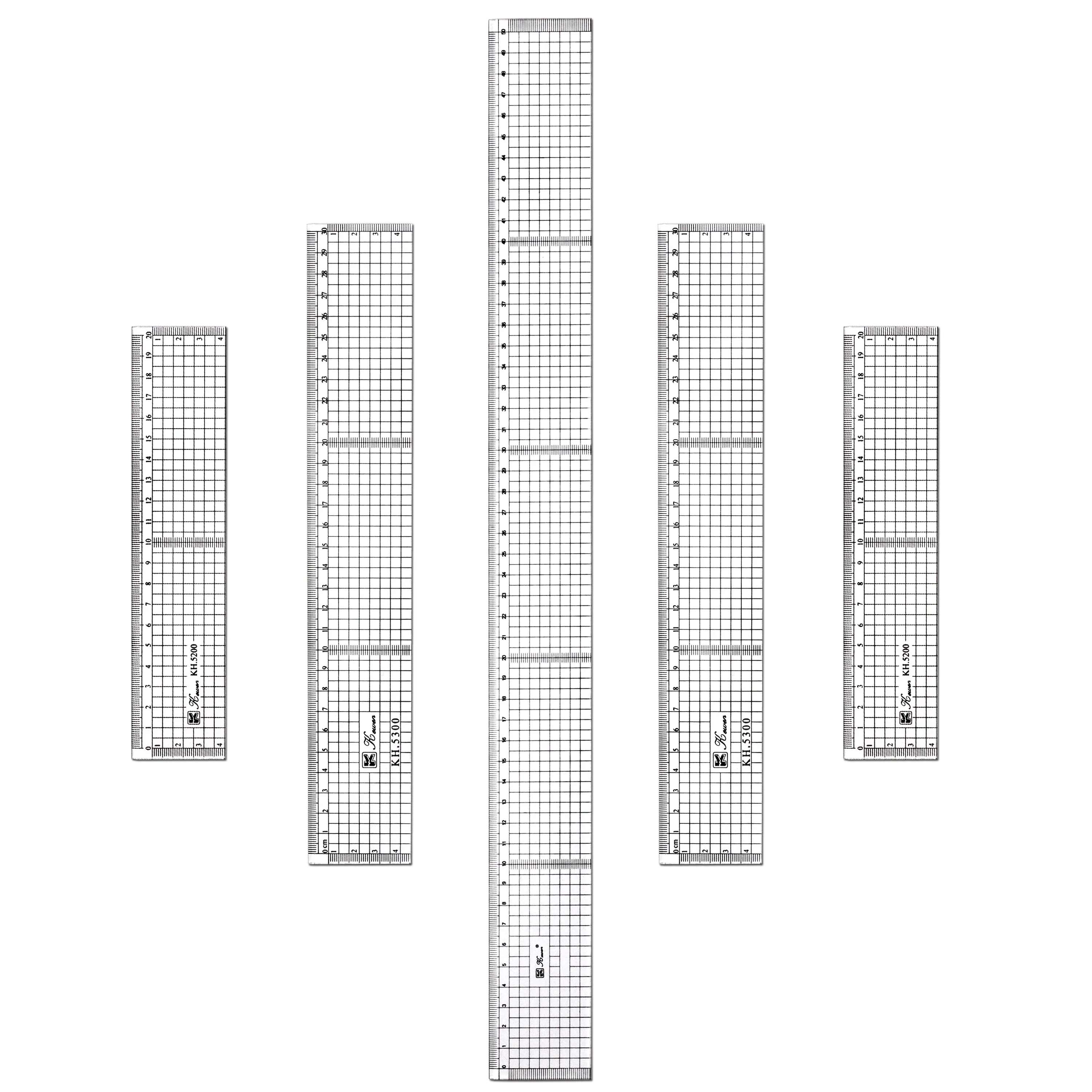 Ruler Board 20 30 50cm Students Writing Desk Pad PVC Grid Sewing Cutting Mats Drawing Clipboard Measuring Supplies