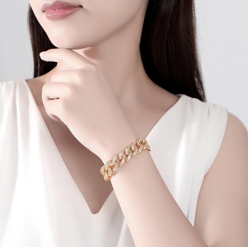 Gold Fill Wedding Bracelet with White Topaz & CZ Dias