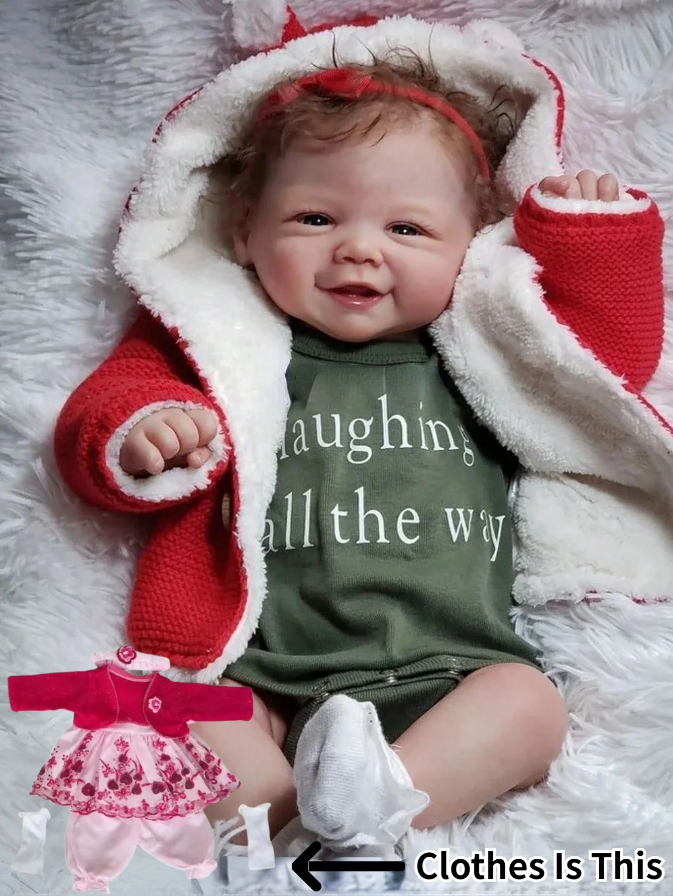 18 Inch Full Body Soft Silicone Bebe Reborn Girl Doll Vivienne Handmade Lifelike Newborn Baby Doll With Cute Skirt