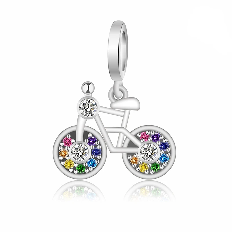 FC Jewelry Fit Original Pan Charms Bracelet 925 Silver Race Car Racing Car Bead para hacer mujeres Dirtbike Motocross Gift Berlque