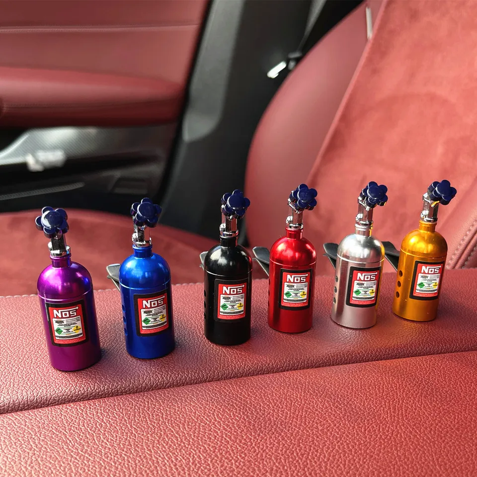 NOS Nitrogen Cylinder Style Car Air Conditioning Outlet Aromatherapy JDM Creative Personalized Perfume Gifts