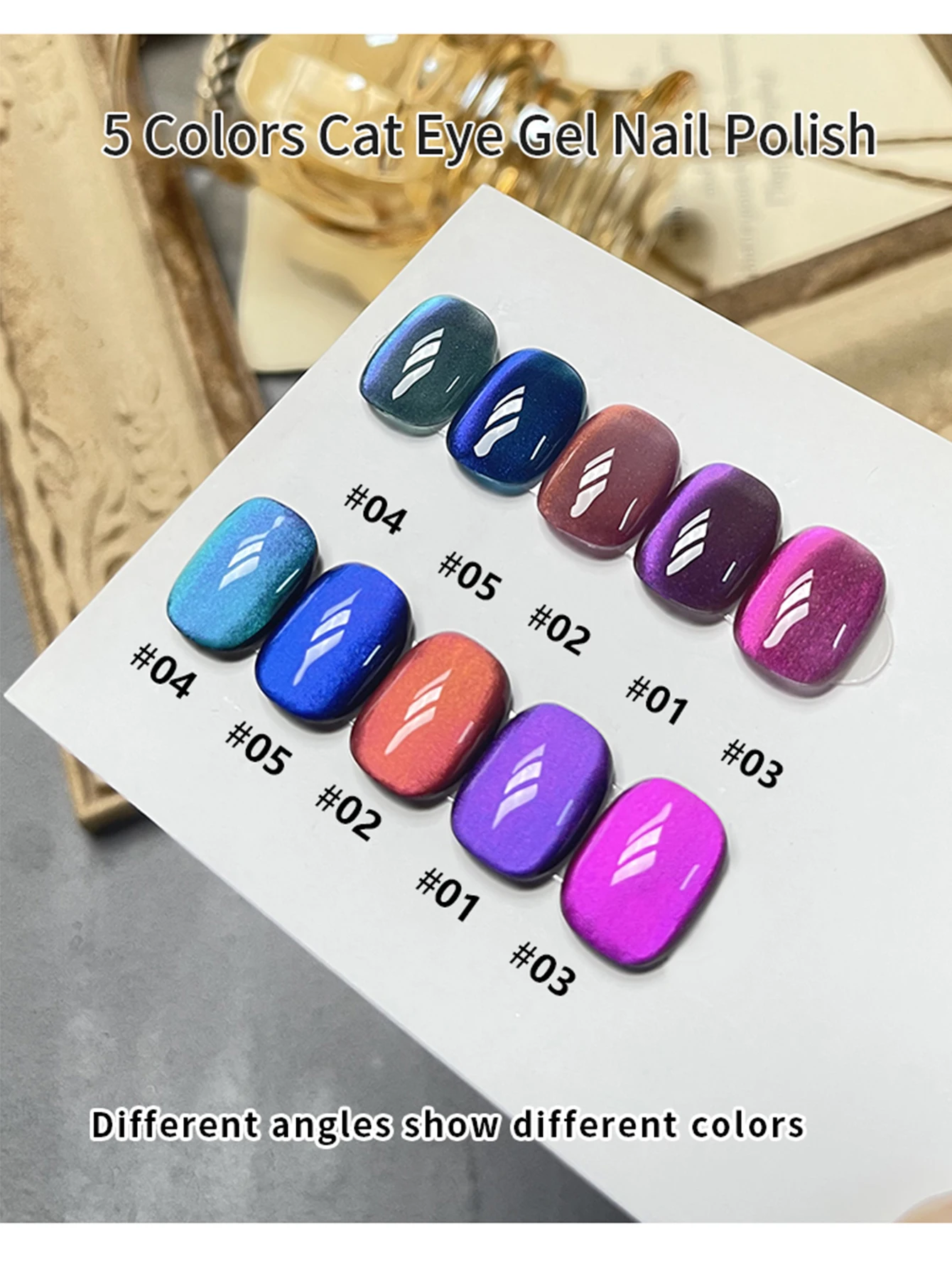 10ml Laser Magnetic Cat Eye Gel Nail Polish Varnish Semi Permanent Removable Glitter UV/LED Magnetic Gel Nail Art