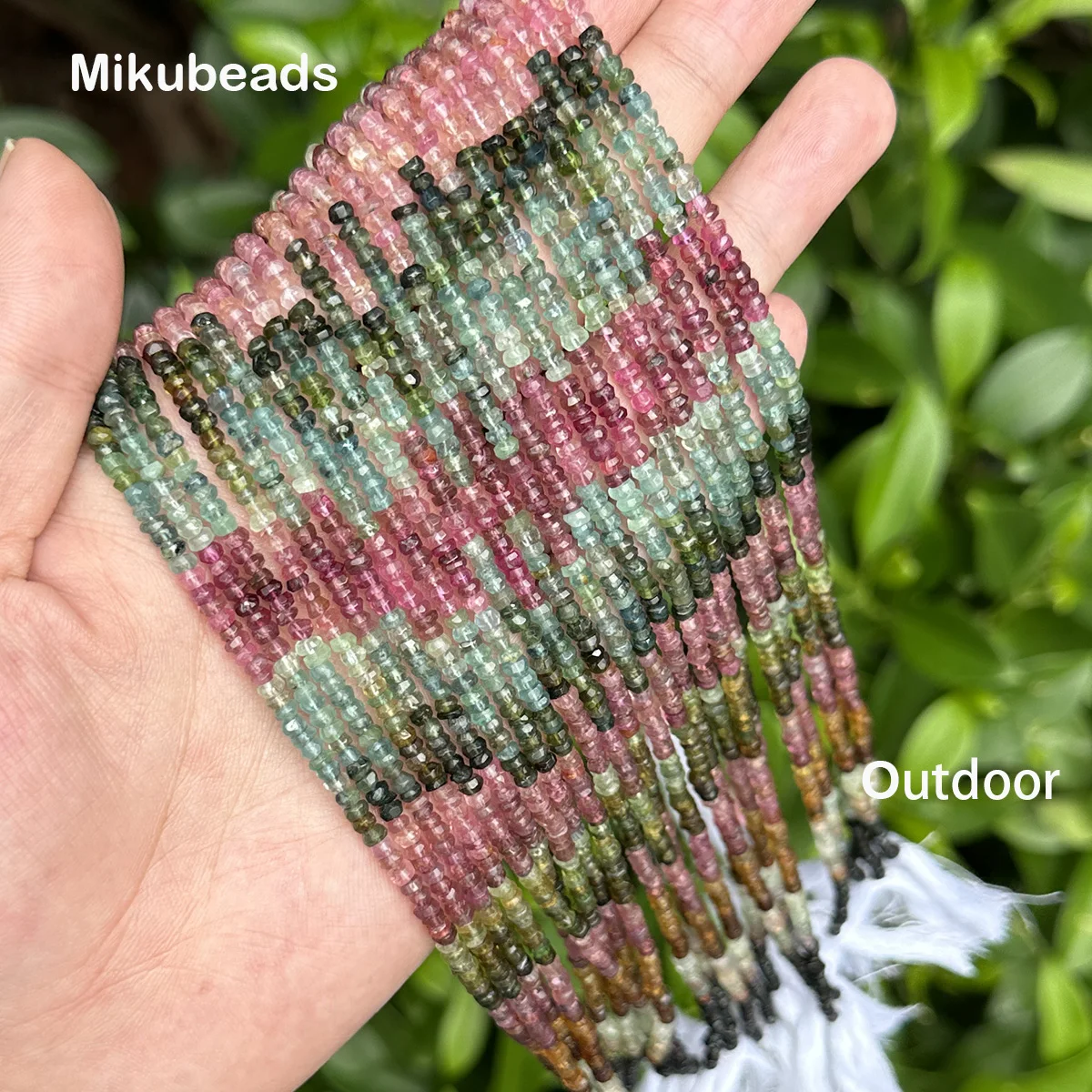 Special Price Natural 3.3mm 4A Tourmaline Faceted Rondelle Loose Beads For Jewelry Making DIY Bracelets Necklace