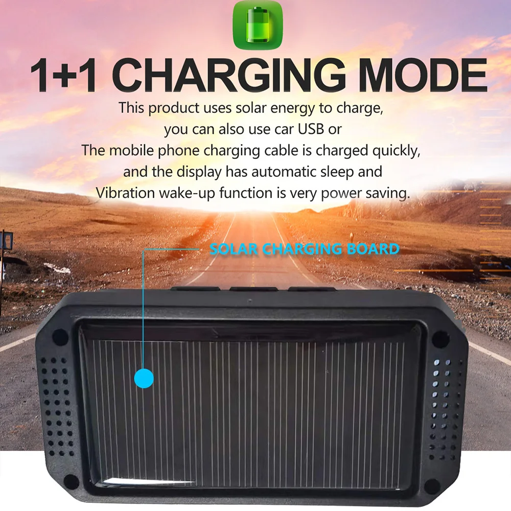 T13 Solar TPMS Sensor Car Tire Pressure Monitoring System Solar Digital USB Real-Time Monitoring Automotive Smart Wheels Sensor
