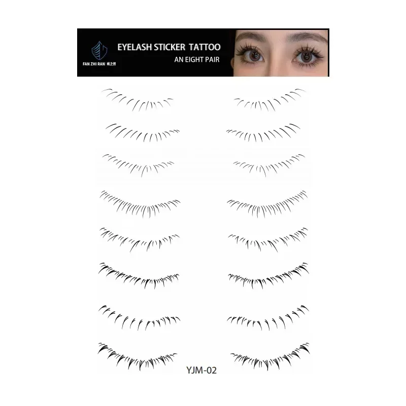 Lower Eyelash Tattoo Stickers Waterproof Lasting Fake Lashes Temporary Tattoo Patch Natural Lifelike False Eyelashes Eye Makeup