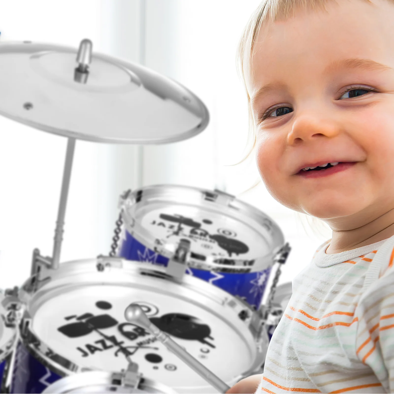 Children's Drum Kit Toddler Music Toys Gift Kids Musical Desktop Baby Plastic Preschool For 1 2 year